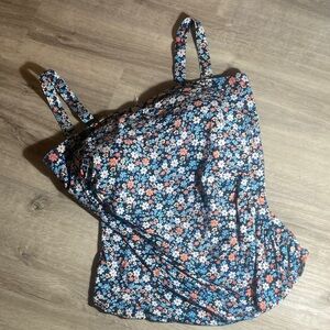 Lands' End Floral Swim Top 14D